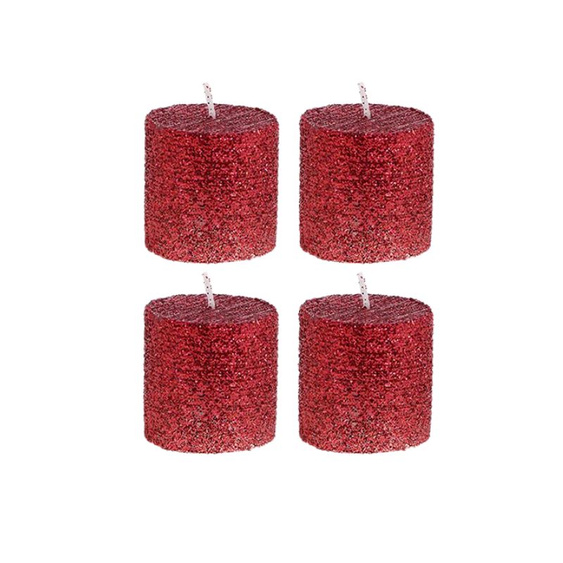 Mini Bougie Paillette Non Parfumée - set de 4 pcs