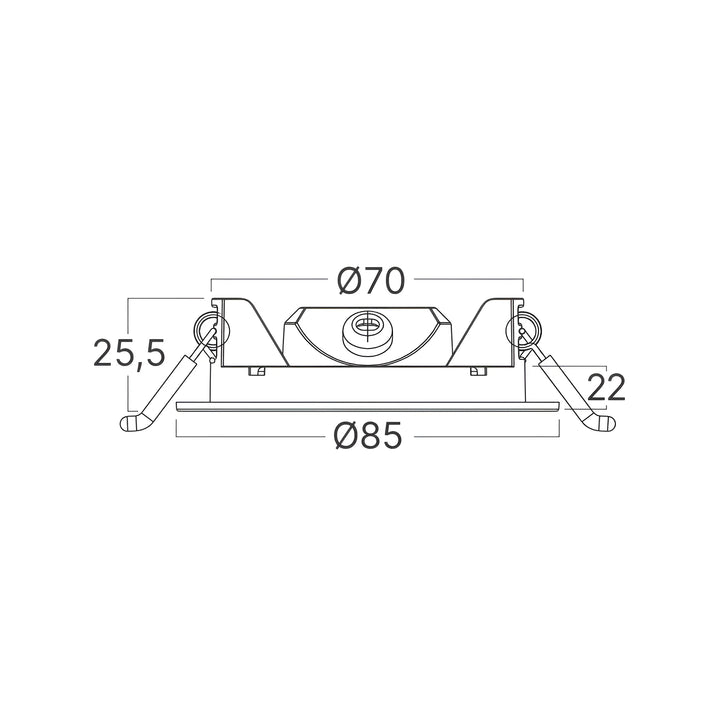 Downlight Dalle LED Ronde Ø85mm 3W Blanc CCT