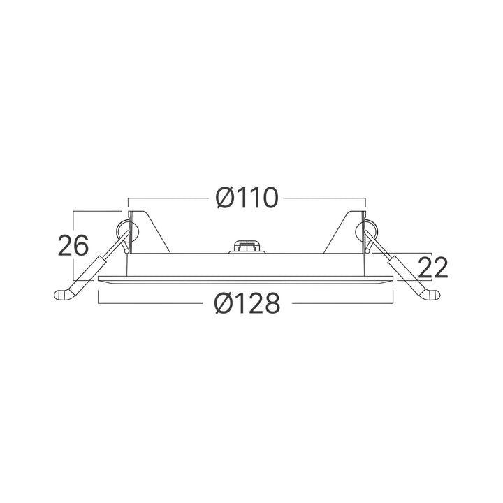 Downlight Dalle LED Ronde Ø128mm 6W Dimmable Blanc CCT