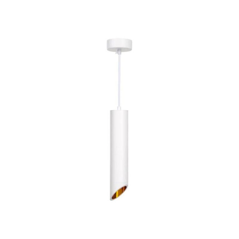 Suspension Luminaire Biseautée GU10 IP20 30cm Blanc et Or