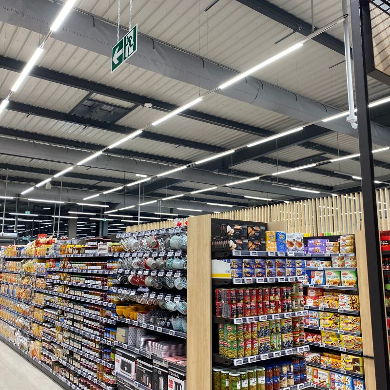 Linéaire LED sur rail monophasé 60cm 14/16/18/20W ajustable blanc