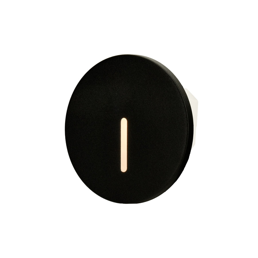 Cadre Rond Noir pour Balise LED Escalier - Modèle Trait Fin
