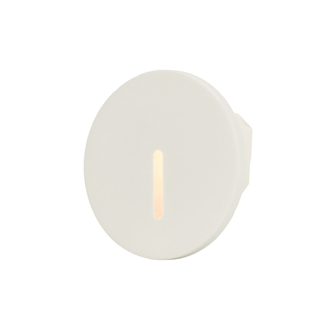 Cadre Rond Blanc pour Balise LED Escalier - Modèle Trait Fin