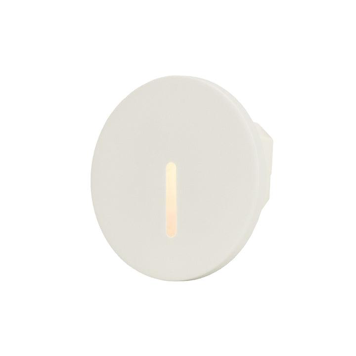 Cadre Rond Blanc pour Balise LED Escalier - Modèle Trait Fin