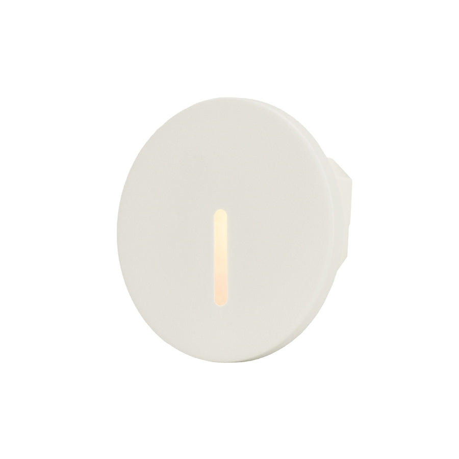 Cadre Rond Blanc pour Balise LED Escalier - Modèle Trait Fin