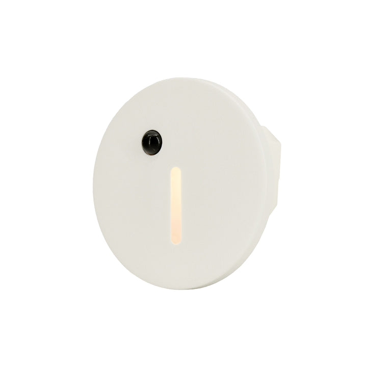 Cadre Rond Blanc pour Balise LED Escalier avec Détecteur - Modèle Trait Fin