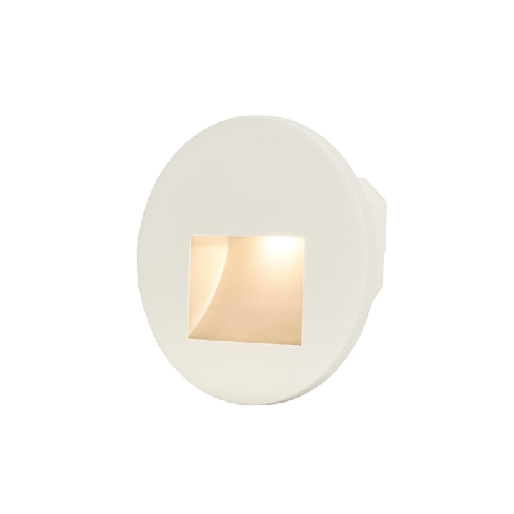 Cadre Rond Blanc pour Balise LED Escalier - Modèle Ouverture Large