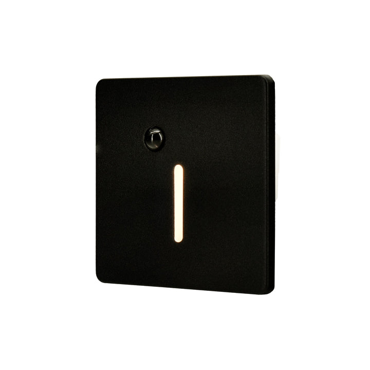 Cadre Carré Noir pour Balise LED Escalier avec Détecteur - Modèle Trait Fin