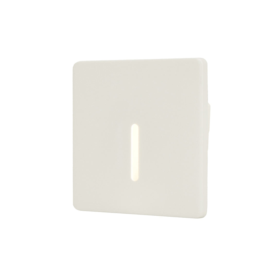 Cadre Carré Blanc pour Balise LED Escalier - Modèle Trait Fin