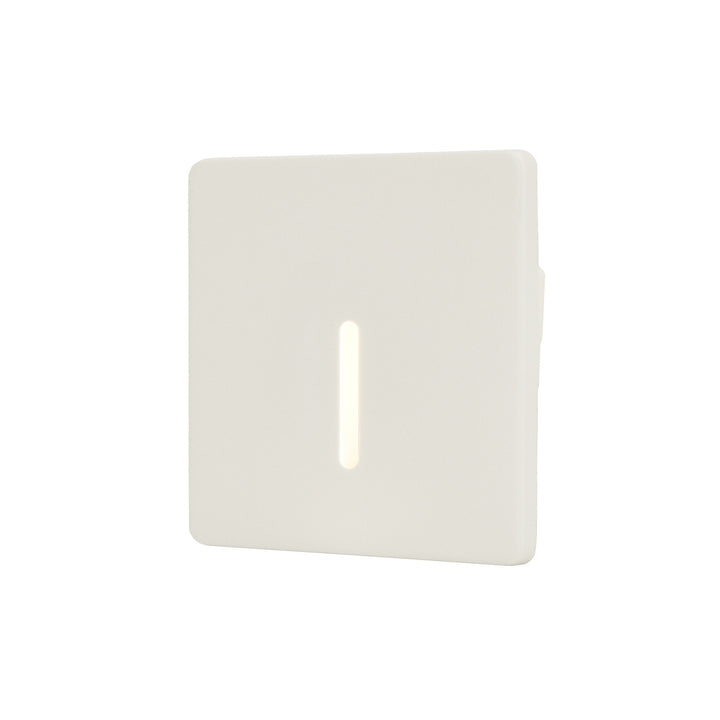 Cadre Carré Blanc pour Balise LED Escalier - Modèle Trait Fin