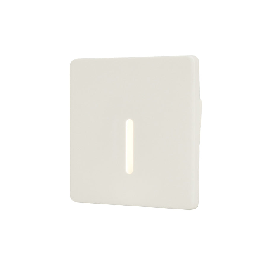Cadre Carré Blanc pour Balise LED Escalier - Modèle Trait Fin