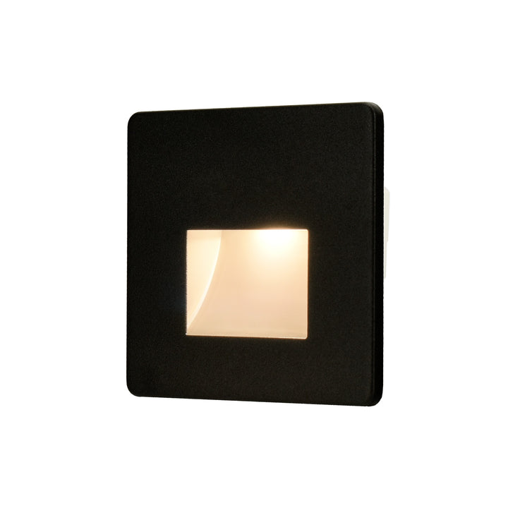 Cadre Carré Noir pour Balise LED Escalier - Modèle Ouverture Large