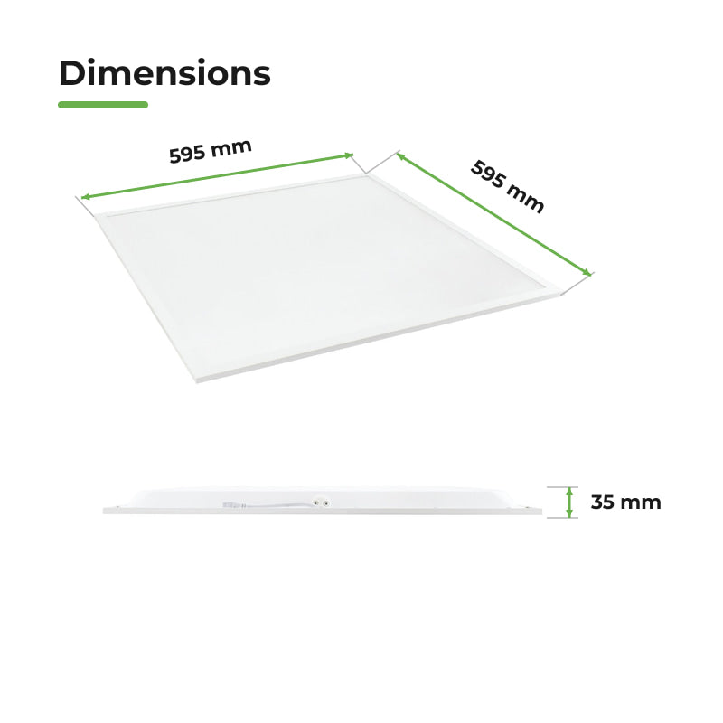Panneau LED 60x60cm 42W Puissance Ajustable 5620lm CCT IP65 - 3000K/4000K/6500K