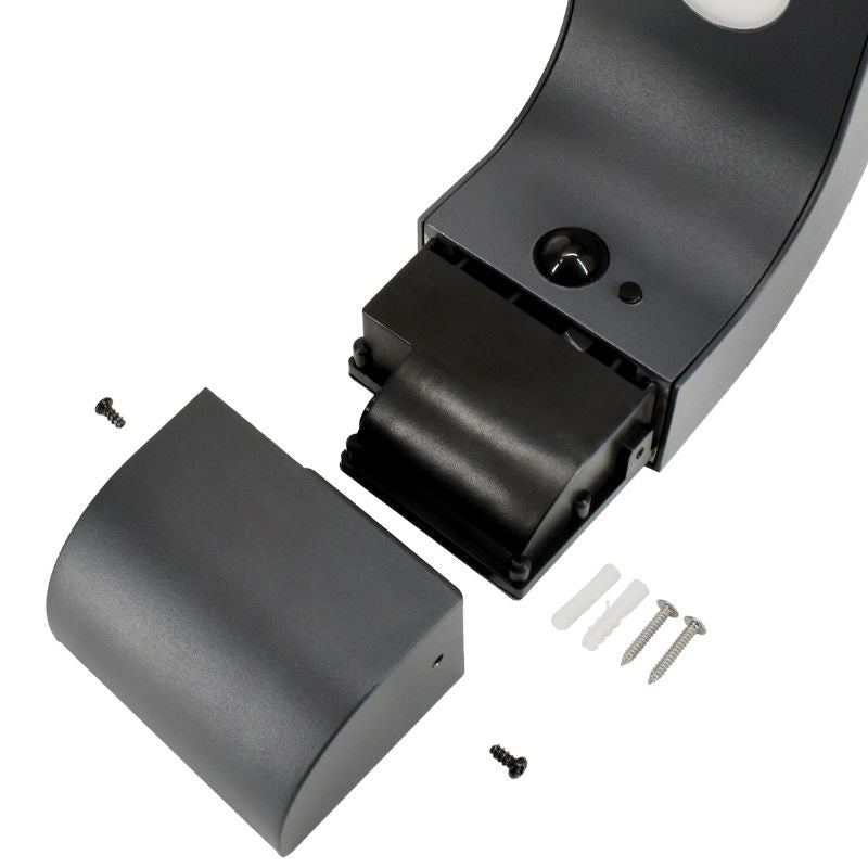 Applique Murale Extérieur 7W CCT Anthracite IP65 Détecteur PIR - 3000K/4000K/6500K