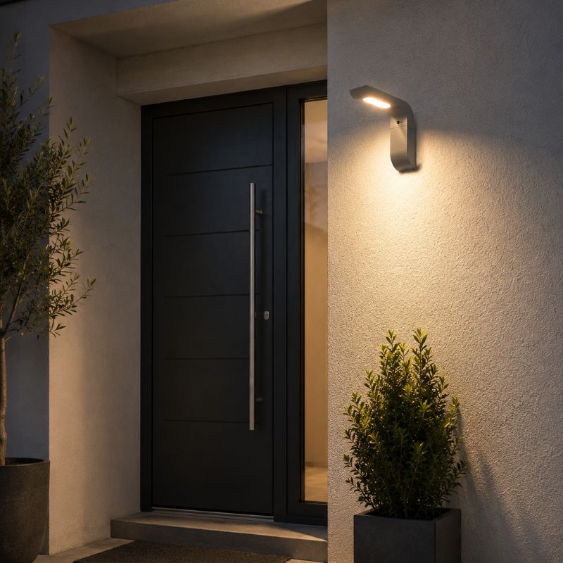 Applique Murale Extérieur 7W CCT Anthracite IP65 Détecteur PIR - 3000K/4000K/6500K