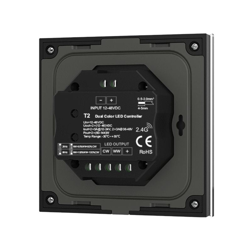 Variateur LED CCT 12-48V DC Max 10A - Noir