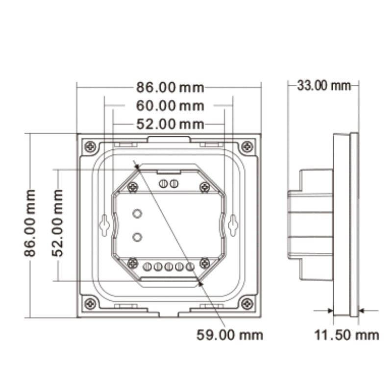Variateur LED CCT 12-48V DC Max 10A - Noir