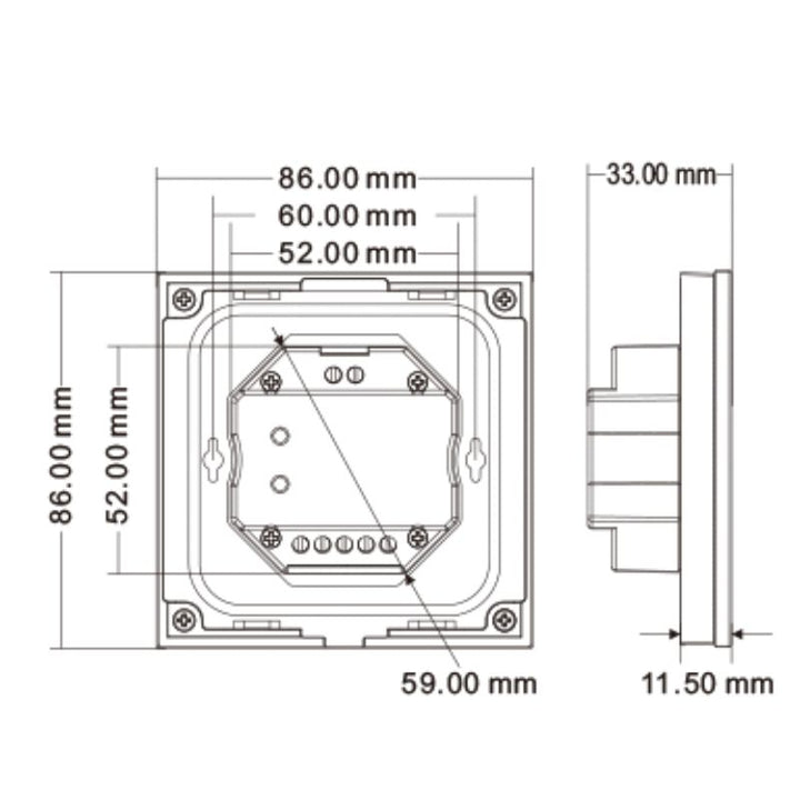 Variateur LED CCT 12-48V DC Max 10A - Noir