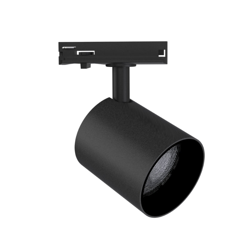 Spot LED sur Rail Noir Monophasé 24W 36° TRIAC Dimmable