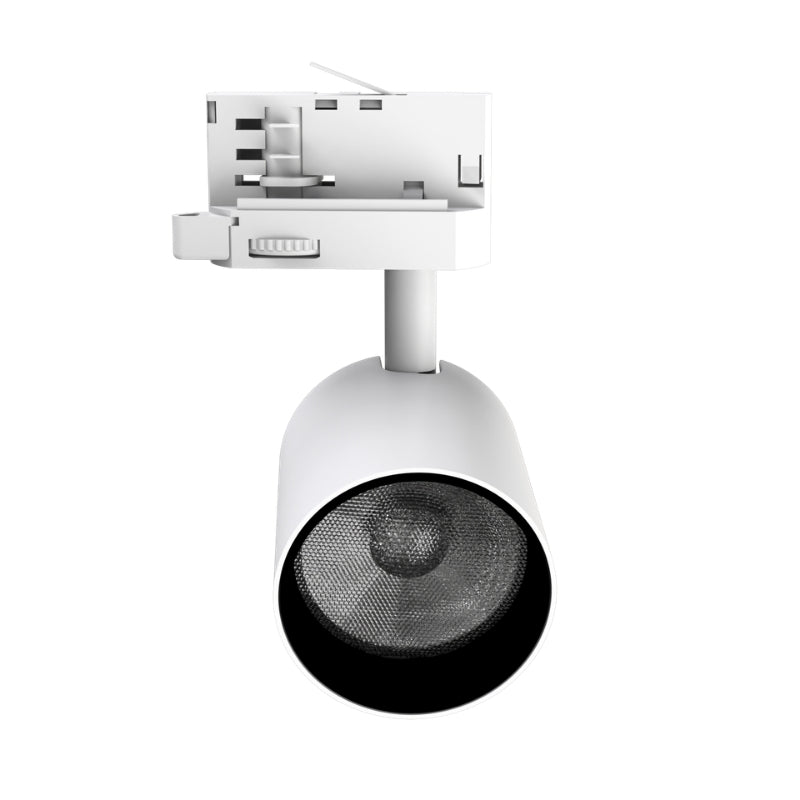 Spot LED sur Rail Blanc Triphasé 24W 36° TRIAC Dimmable