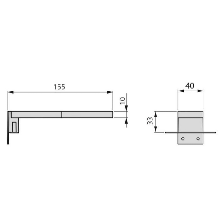 Badezimmerspiegel-Wandleuchte 40 mm IP44-Prismendiffusor