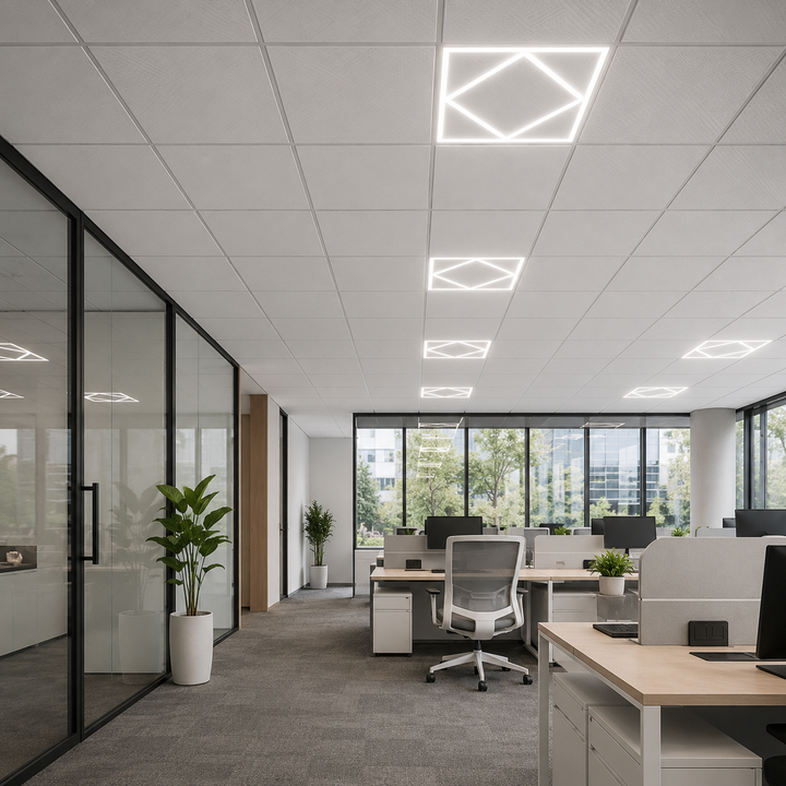 Panneau LED Cadre Forme Diamant 60x60 64W - Silumen