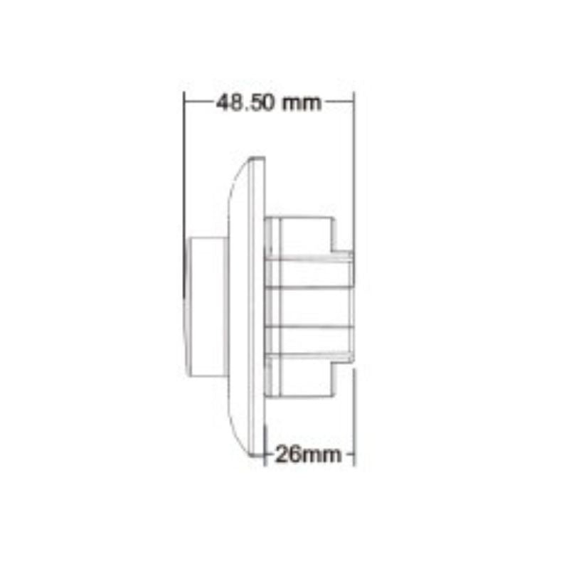 Variateur LED Mural avec Bouton Rotatif 220V 360W TRIAC - Blanc