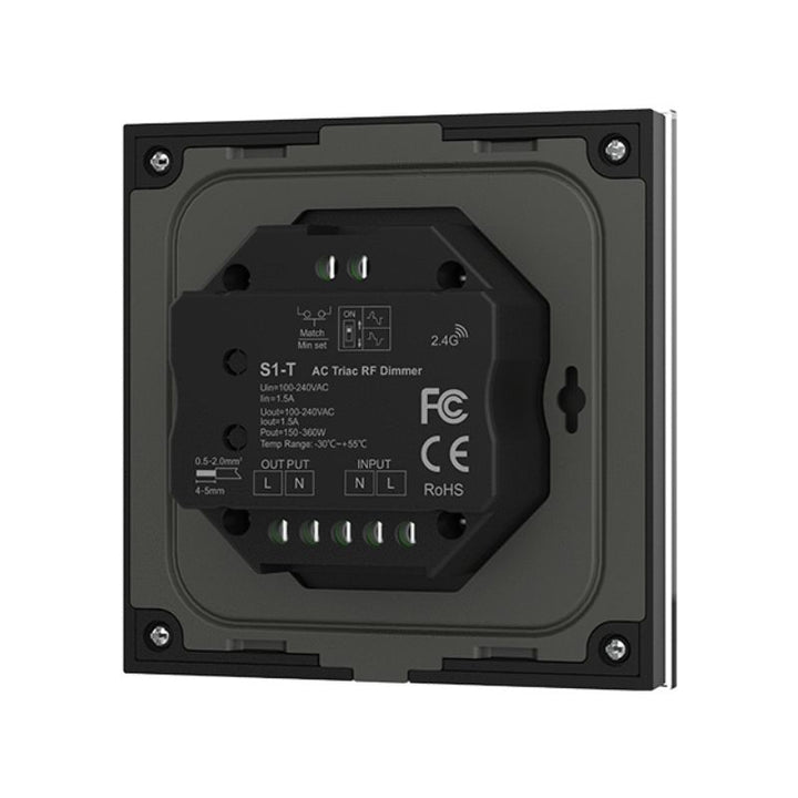 Variateur LED Tactile Monocouleur 220V AC 360W TRIAC - Noir