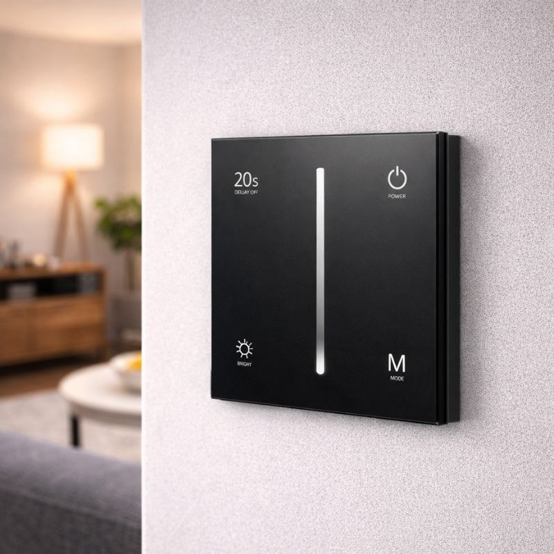 Variateur LED Tactile Monocouleur 220V AC 360W TRIAC - Noir