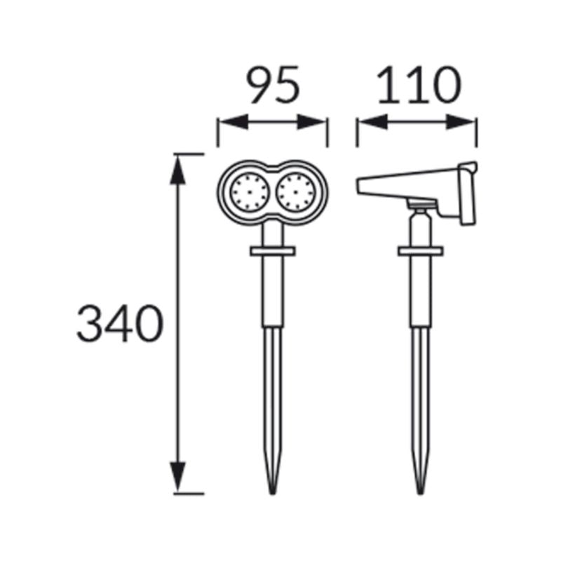 Lampe Solaire à Piquet IP44 80lm