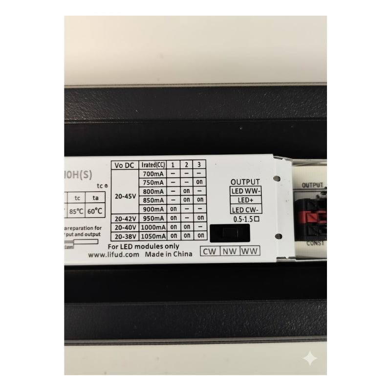 Suspension Linéaire LED 120cm 40W 130lm/W Interconnectable CCT Noir