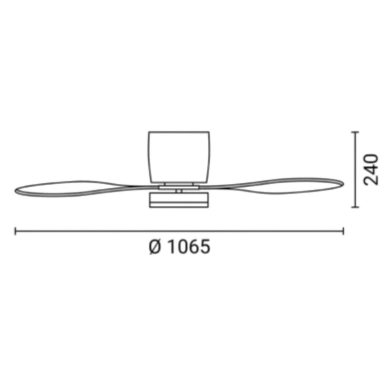 LED-Deckenventilator 18W CCT Weiß mit Fernbedienung Ø107cm  
