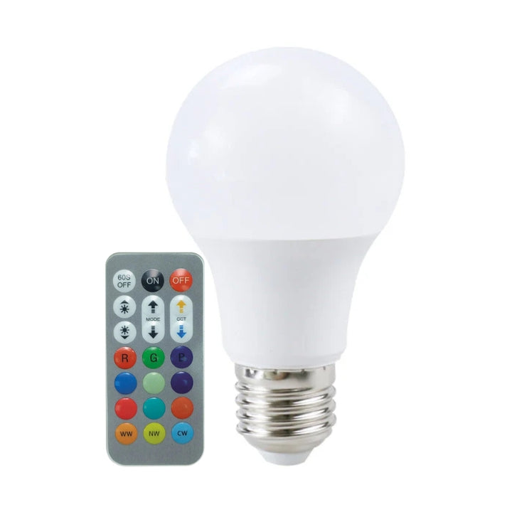 Ampoule LED E27 A60 8.5W RGBW avec Télécommande