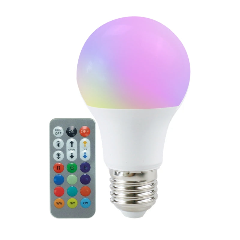 Ampoule LED E27 A60 8.5W RGBW avec Télécommande (Pack de 10)