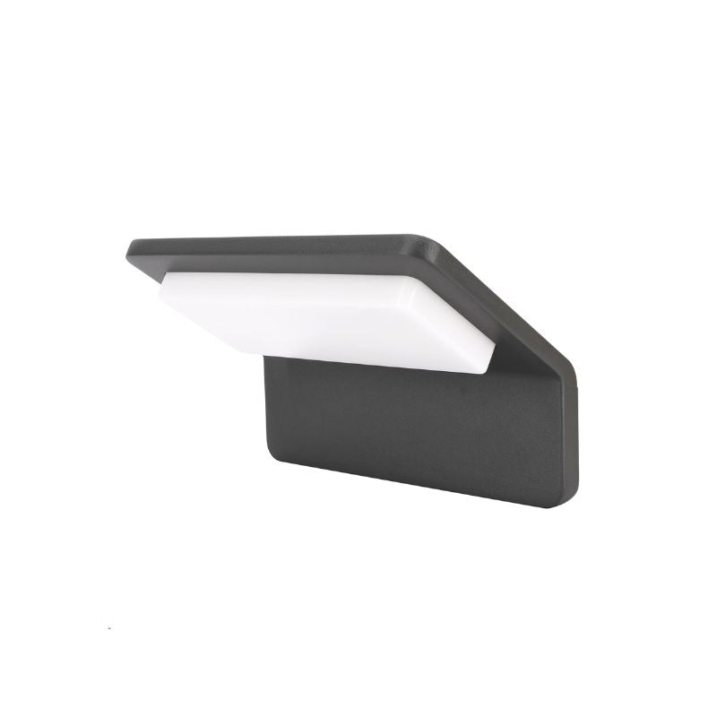 Applique Murale LED Extérieure Incurvée 9W Graphite Grise IP65