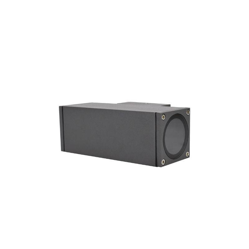 Applique Murale Graphite Grise IP65 Double Faisceau GU10