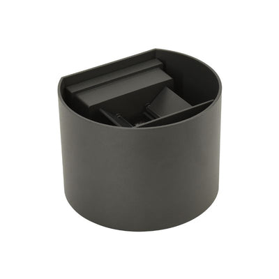 Applique Murale Graphite Grise 12W Double Faisceau IP65 Ovale