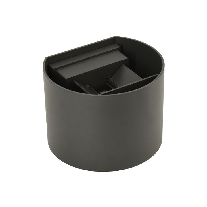 Applique Murale Graphite Grise 12W Double Faisceau IP65 Ovale
