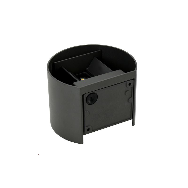 Applique Murale Graphite Grise 12W Double Faisceau IP65 Ovale