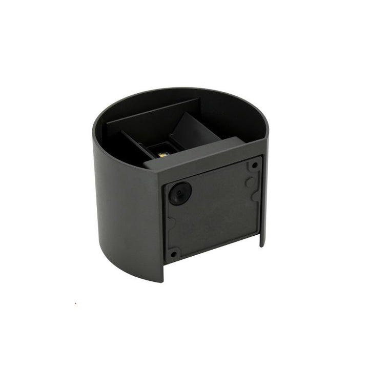 Applique Murale Graphite Grise 12W Double Faisceau IP65 Ovale