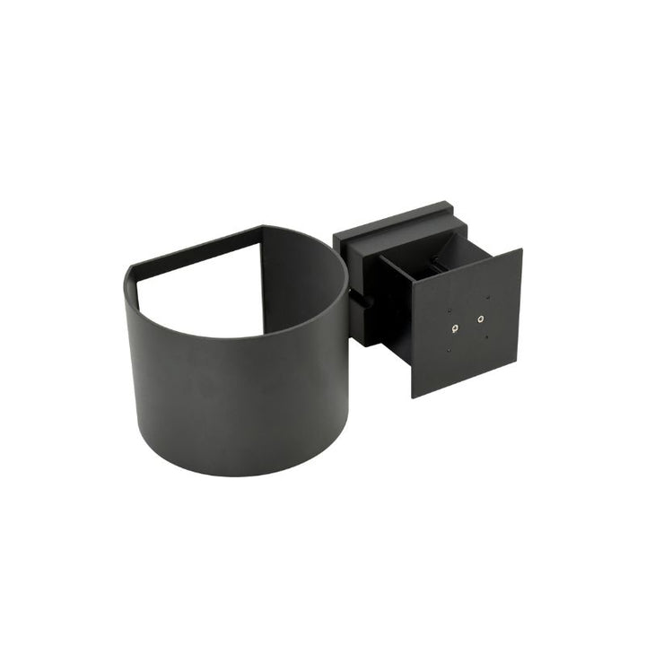 Applique Murale Graphite Grise 12W Double Faisceau IP65 Ovale