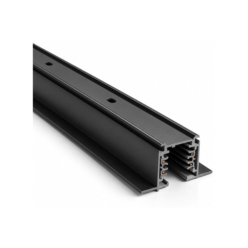 Rail Encastrable Triphasé 1m Noir