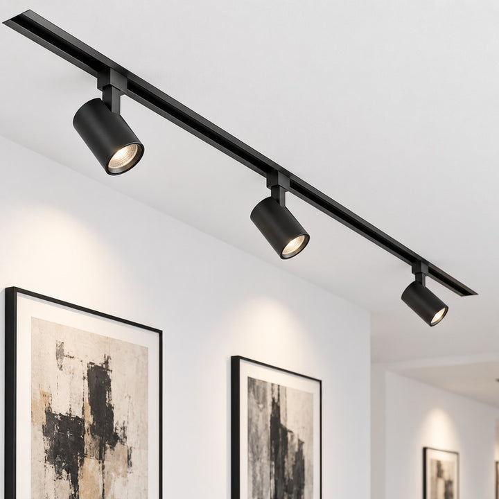 Rail Encastrable Triphasé 2m Noir