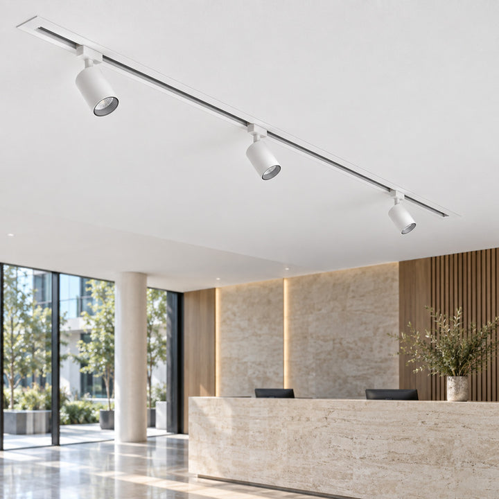 Rail Encastrable Triphasé 2m Blanc