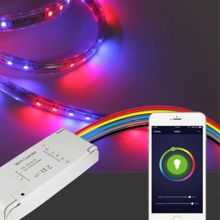 Contrôleur Connecté Wifi pour Ruban LED 12/24V