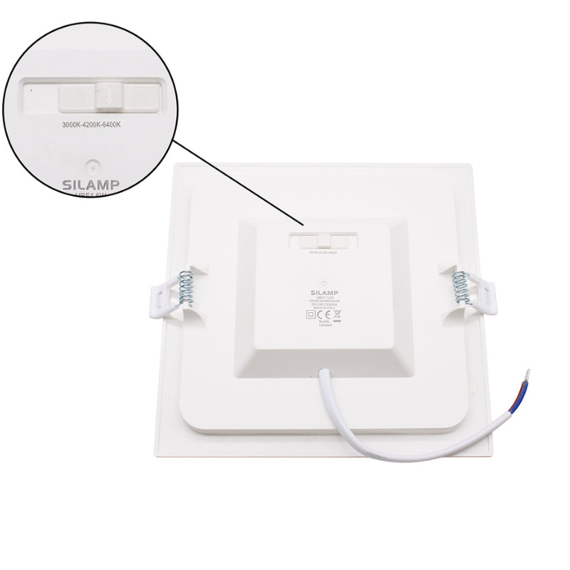 Spot LED Extra Plat Carré BLANC 18W 20cm CCT - 3000K/4000K/6000K