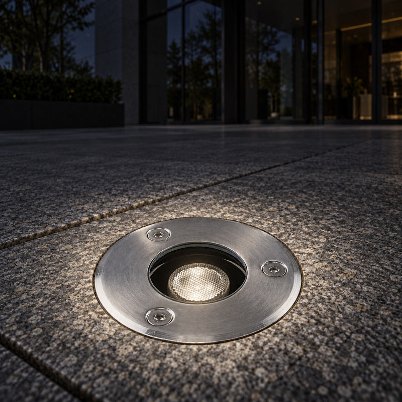 Spot Extérieur Encastrable LED IP67 220V Sol 1W 30° – rendu allumé