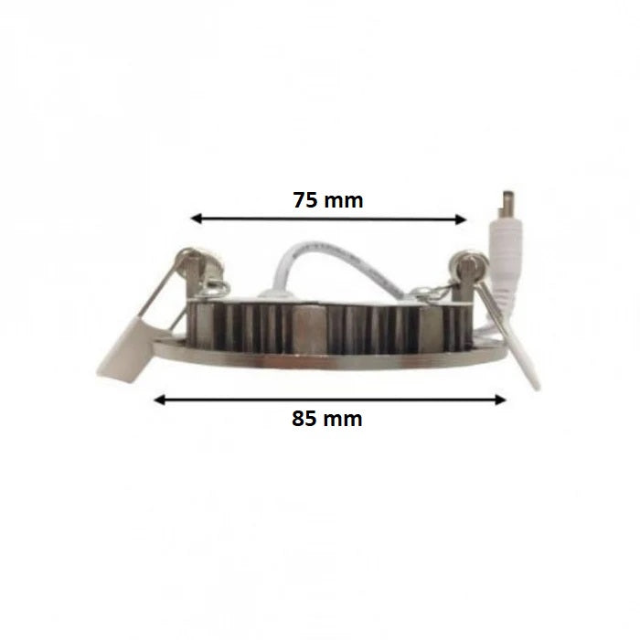 Downlight Dalle LED 3W Extra Plate Ronde ALU