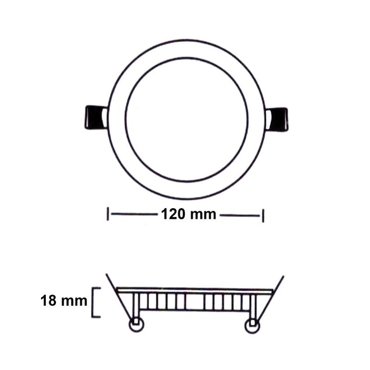 Spot LED Extra Plat Downlight Rond 6W Blanc CCT - 3000K/4000K/6000K