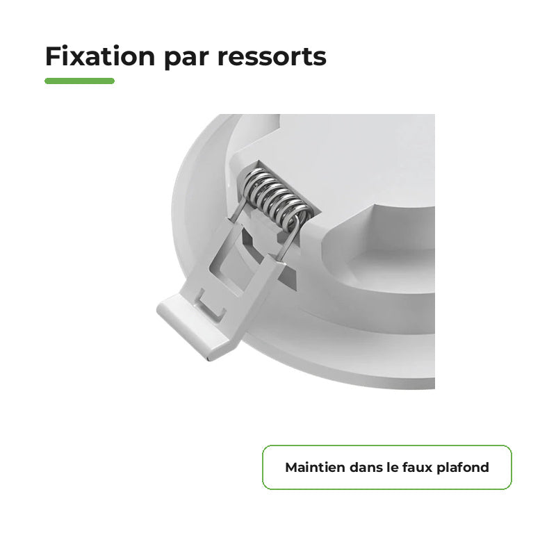 Downlight Dalle LED Ronde Ø85mm 3W Blanc CCT - Pack de 10
